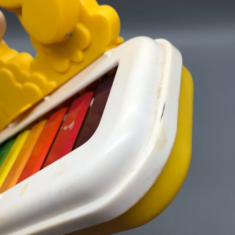 Vintage Sesame Street Big Bird XYLOPHONE Musical Instrument Top 1983 80s Plastic